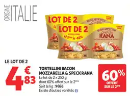 Auchan Supermarché Tortellini bacon mozzarella & speckrana offre