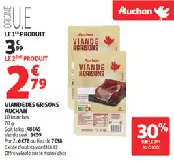 Auchan Supermarché Viande des grisons auchan offre