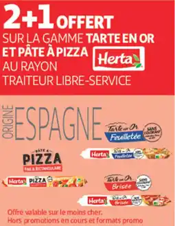 Auchan Supermarché Tarte en or et pâte à pizza herta offre