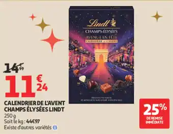 Auchan Supermarché Calendrier de l'avent champs élysées lindt offre