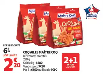 Auchan Supermarché Coq'ailes maître coq offre