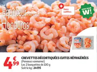 Auchan Supermarché Crevettes décortiquées cuites réfrigérées offre