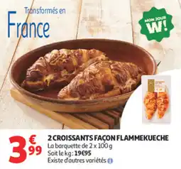 Auchan Supermarché 2 croissants façon flammekueche offre