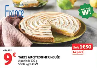 Auchan Supermarché Tarte au citron meringuée offre
