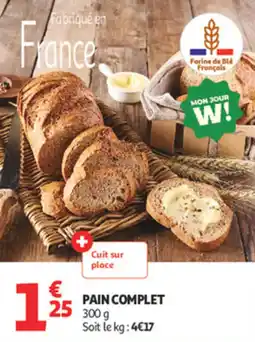 Auchan Supermarché Pain complet offre