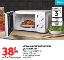 Auchan Supermarché Micro-onde monofonction qilive q.6423 offre