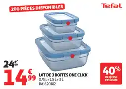 Auchan Supermarché Lot de 3 boites one click offre