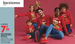 Auchan Supermarché Pull de noël bébé enfant ou adulte inextenso offre