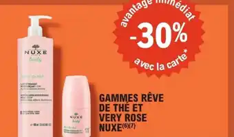 E.Leclerc Parapharmacie Gammes rêve de thé et very rose nuxe offre