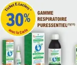 E.Leclerc Parapharmacie Gamme respiratoire puressentiel offre