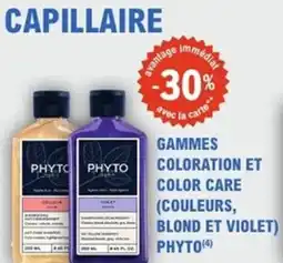 E.Leclerc Parapharmacie Gammes coloration et color care couleurs blond et violet phyto offre