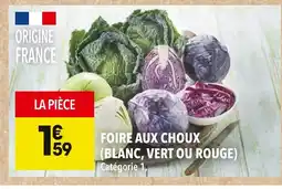 Supeco Foire aux choux (blanc, vert ou rouge) offre