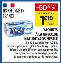 Supeco Nestlé Yaourts à la Grecque Nature Yaos offre