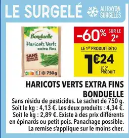 Supeco Bonduelle Haricots Verts Extra Fins offre