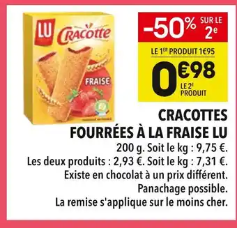 Supeco LU Cracottes Fourrées à la Fraise offre