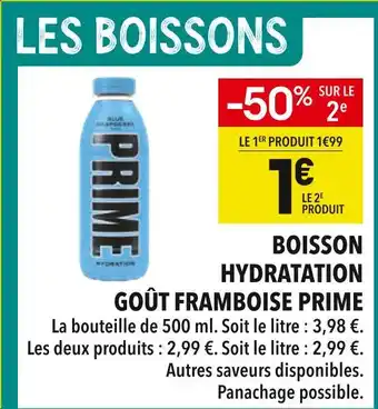 Supeco Prime Boisson Hydratation Goût Framboise offre