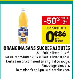 Supeco Orangina ORANGINA SANS SUCRES AJOUTÉS offre