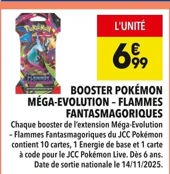 Supeco Pokémon Booster Méga-Evolution - Flammes Fantasmagoriques offre