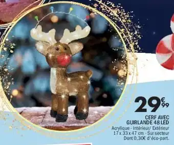 La Foir'Fouille Cerf avec guirlande 48 led offre