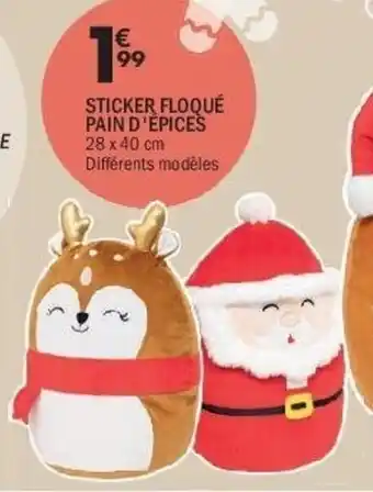 La Foir'Fouille Sticker floqué pain d'épices offre