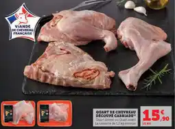 Hyper U Quart de chevreau découpé cabriade offre