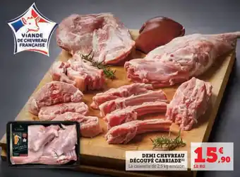 Hyper U Demi chevreau découpé cabriade offre