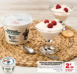 Hyper U Fromage frais framboise ou fraise ou vanille offre