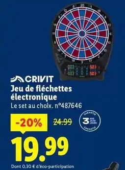 Lidl Jeu de flechettes électronique offre