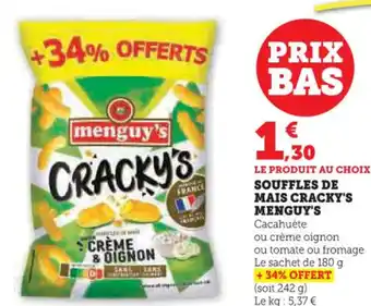 Hyper U Souffles de mais cracky's menguy's offre