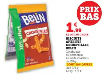 Hyper U Biscuits aperitif croustilles belin offre
