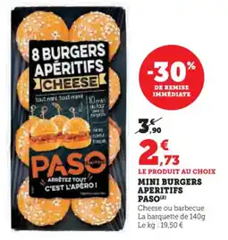 Hyper U Mini burgers aperitifs paso offre