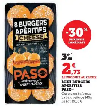 Hyper U Mini burgers aperitifs paso offre