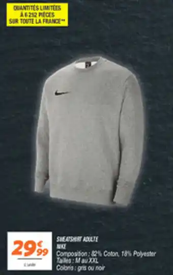 Netto Sweatshirt adulte nike offre