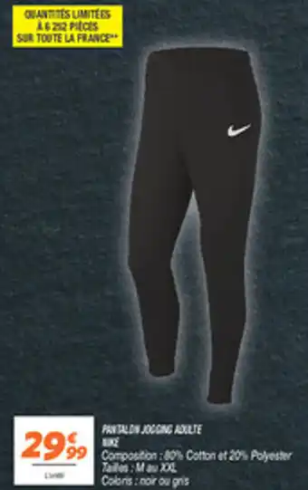 Netto Pantalon jogging adulte nike offre