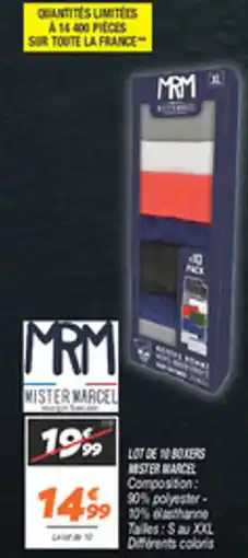 Netto Lot de 10 boxers mister marcel offre