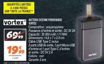 Batterie externe powerhubo vortex