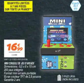 Netto Mini console de jeu d'arcade offre