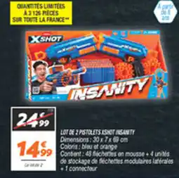 Netto Lot de 2 pistolets shot insanity offre