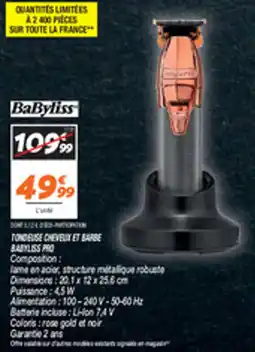 Netto Tondeuse cheveux et barbe babyliss pro offre