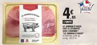 E.Leclerc Le jambon d'auch cuit à l'étouffé avec couenne le jambon d'auch offre