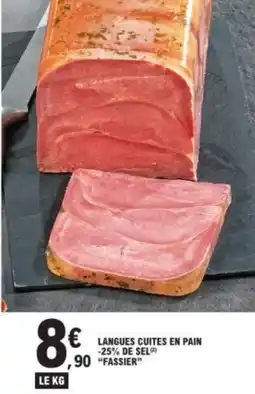E.Leclerc Langues cuites en pain fassier offre