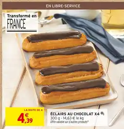 Intermarché Contact Éclairs au chocolat x4 offre