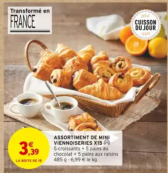 Intermarché Contact Assortiment de mini viennoiseries x15 offre