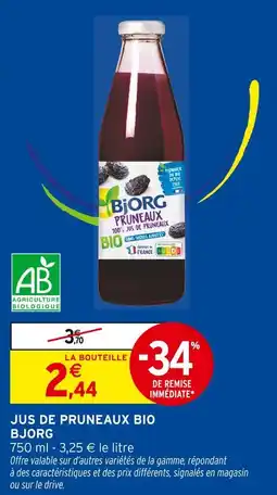 Intermarché Contact Bjorg Jus de Pruneaux Bio offre