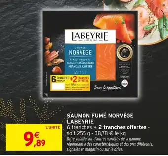 Intermarché Contact Labeyrie Saumon fumé Norvège offre