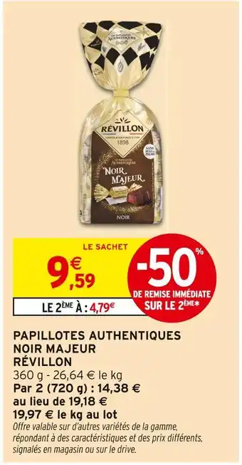 Intermarché Contact RÉVILLON Papillotes Authentiques Noir Majeur offre