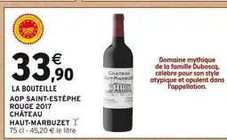 Intermarché Contact CHÂTEAU HAUT-MARBUZET AOP Saint-Estèphe Rouge 2017 offre