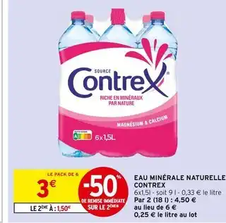 Intermarché Contact CONTREX Eau Minérale Naturelle offre