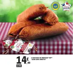 E.Leclerc 4 saucisses de morteau igp jean louis amiotte offre
