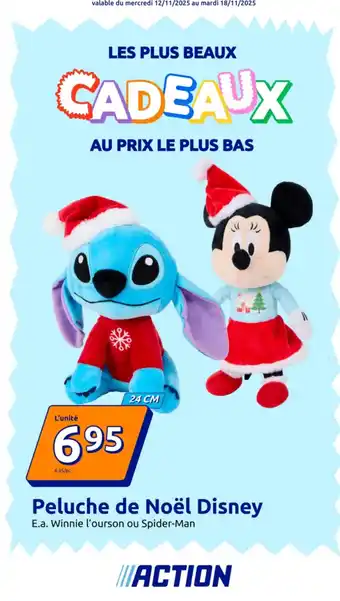 Action Peluche de Noël Disney offre